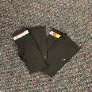 Lot 2 pairs of flare Lululemon yoga pants size 6